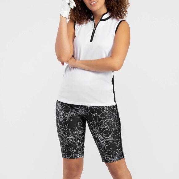 NWT Tribal Polo Sleeveless Top Shirt Active Collar Mandarin size large - Picture 1 of 14